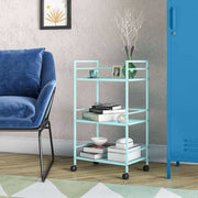 Cache Metal Rolling Cart Drinks Trolley in Mint by Dorel Novogratz - Price Crash Furniture