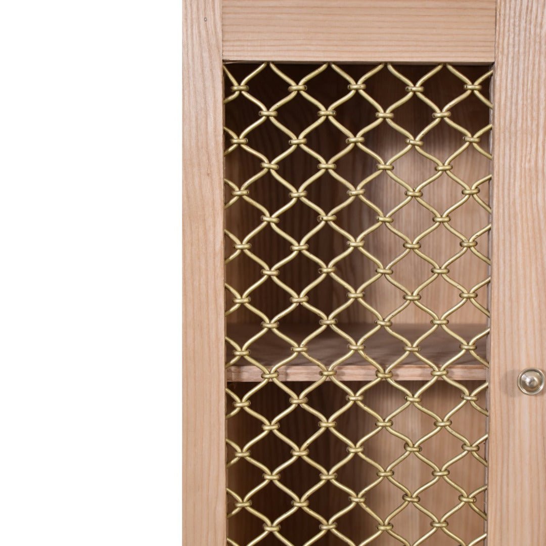 Caged Oak - ish Cabinet - Price Crash Furniture