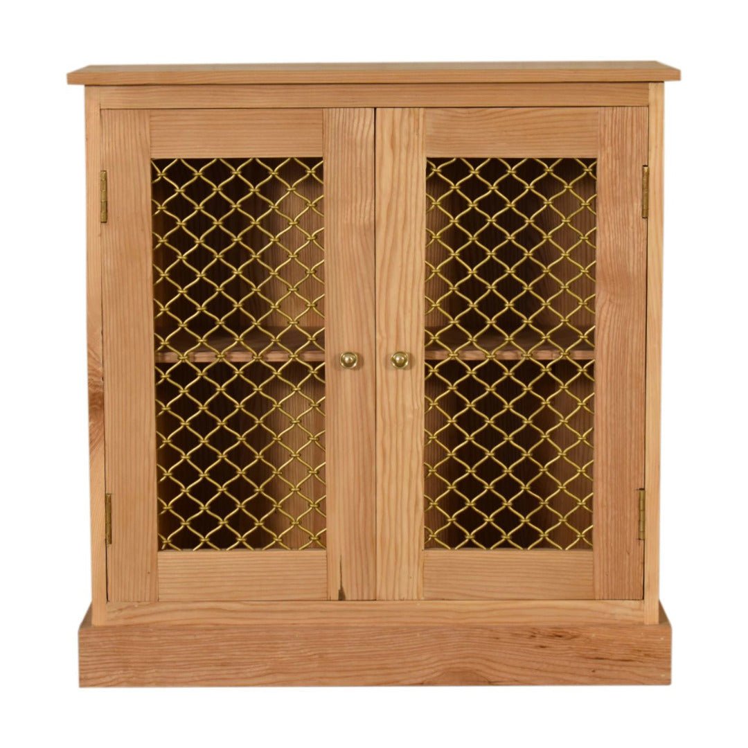 Caged Oak - ish Cabinet - Price Crash Furniture