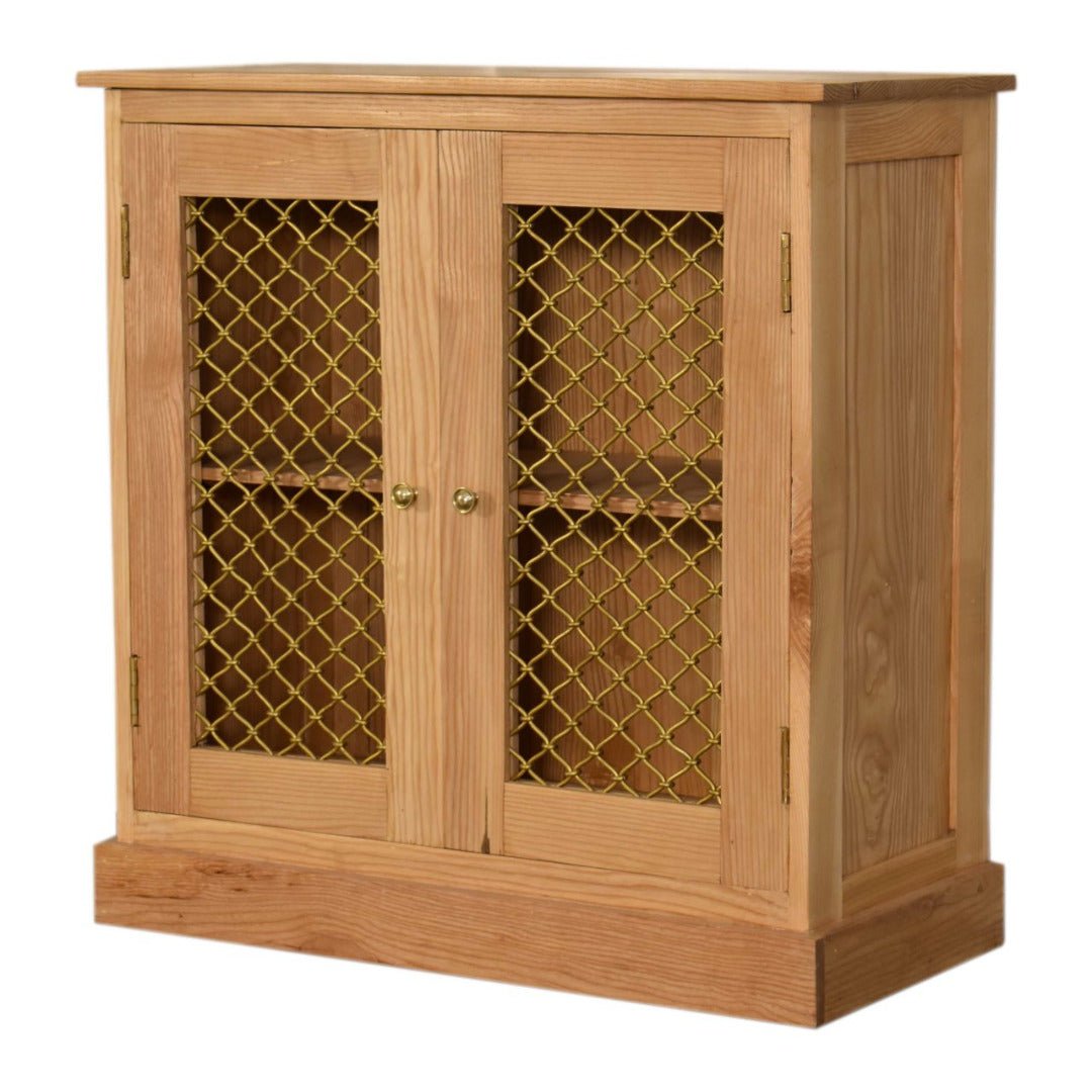 Caged Oak - ish Cabinet - Price Crash Furniture