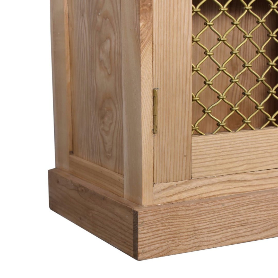 Caged Oak - ish Cabinet - Price Crash Furniture