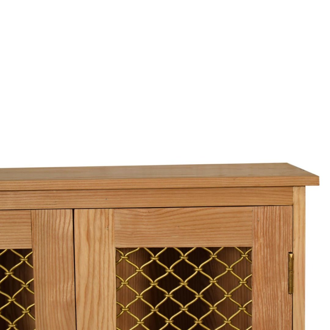 Caged Oak - ish Cabinet - Price Crash Furniture