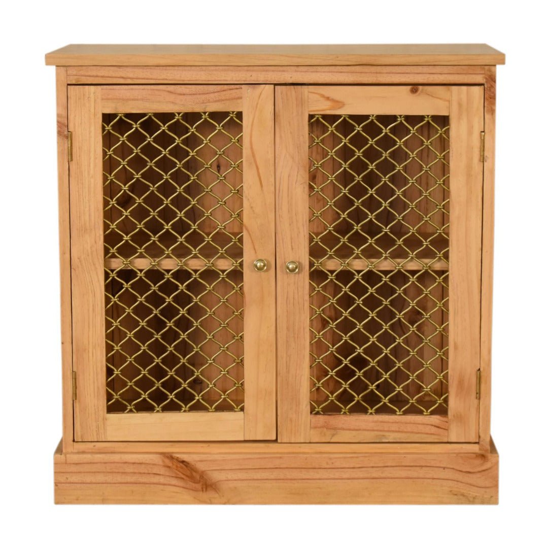 Caged Pine Cabinet - Price Crash Furniture