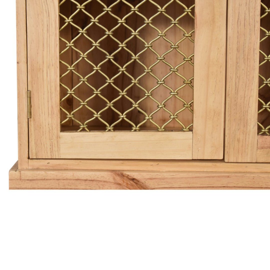 Caged Pine Cabinet - Price Crash Furniture