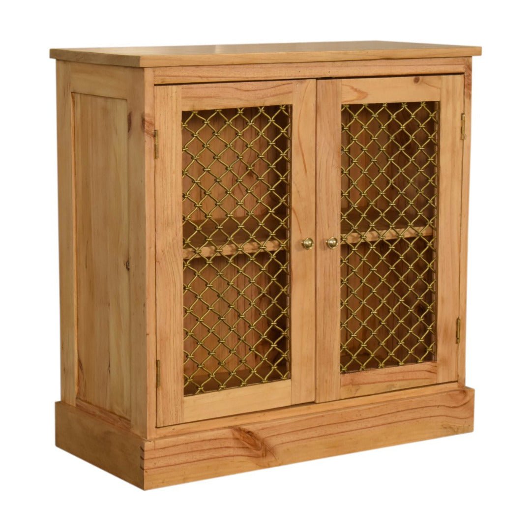 Caged Pine Cabinet - Price Crash Furniture