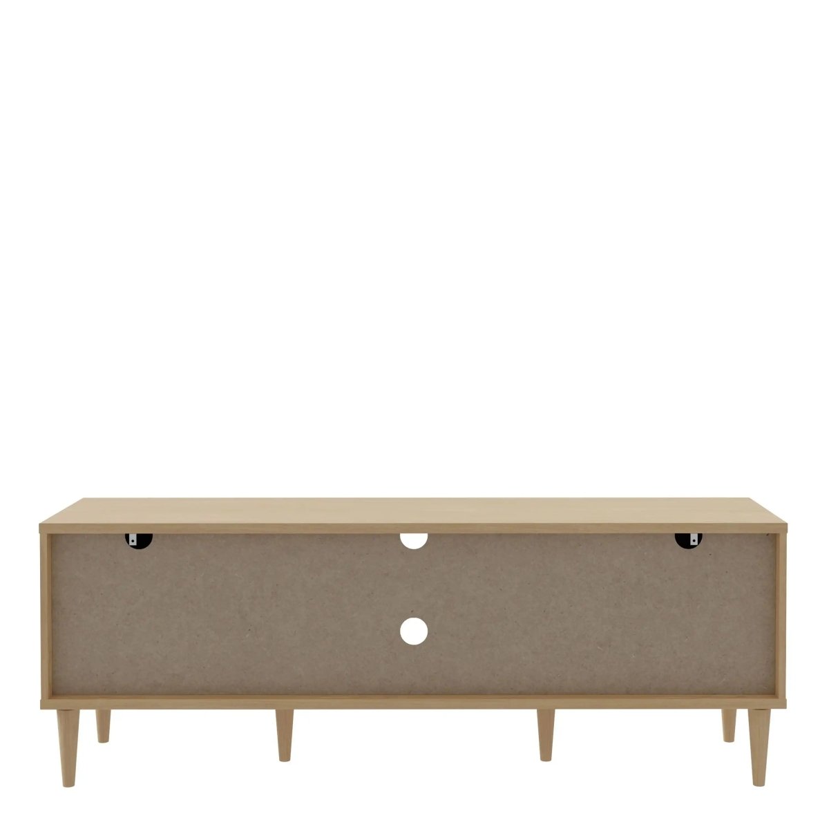 Calasetta 2 Door 1 Shelf TV Cabinet In Light Oak & Rattan - Price Crash Furniture
