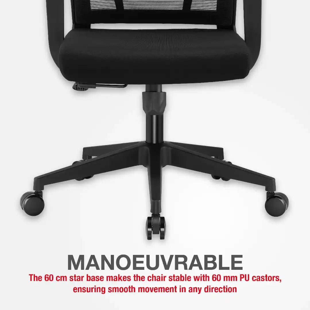 Cambridge Office Chair - Black - Price Crash Furniture