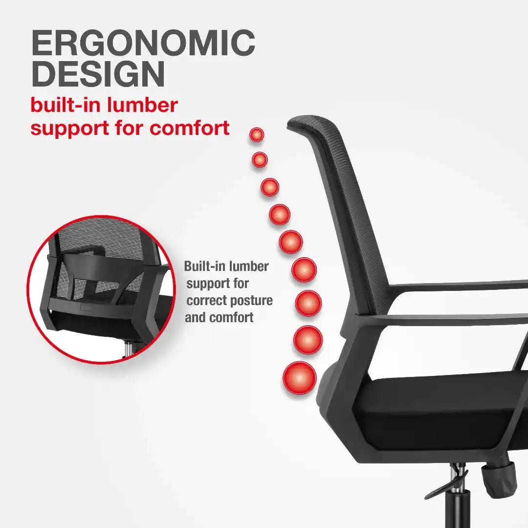 Cambridge Office Chair - Black - Price Crash Furniture