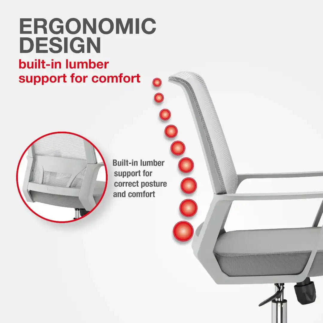 Cambridge Office Chair - Grey - Price Crash Furniture