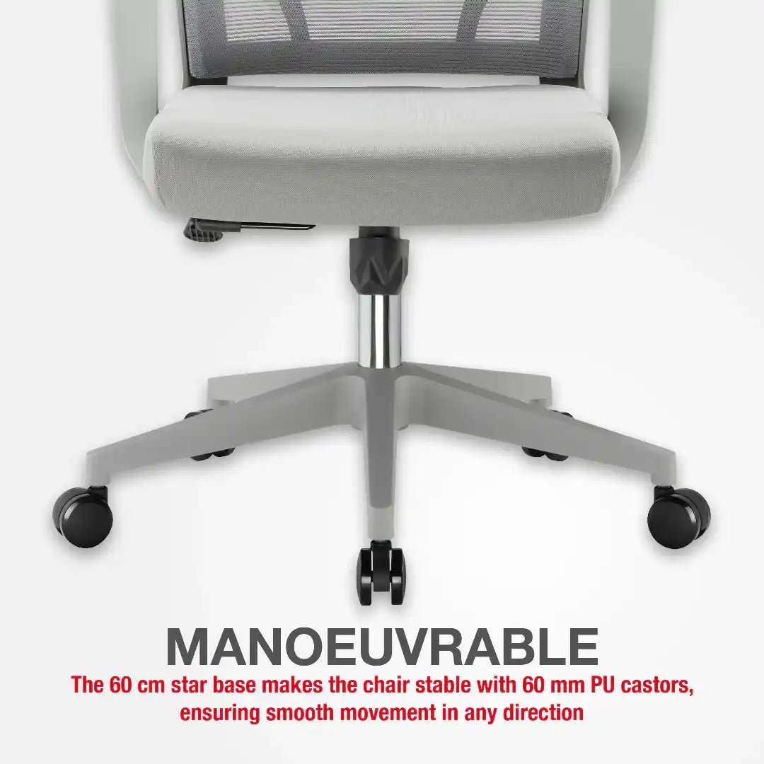 Cambridge Office Chair - Grey - Price Crash Furniture