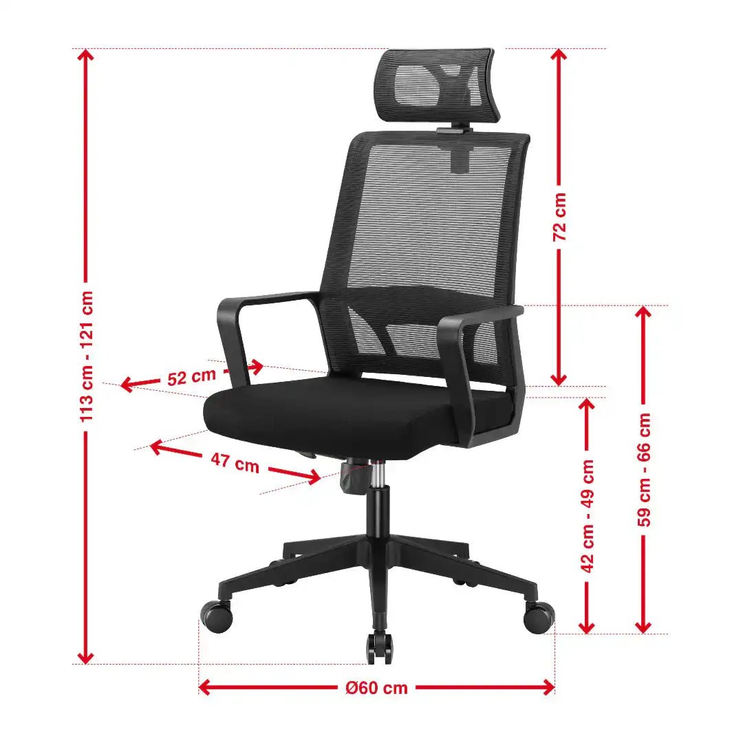 Cambridge Plus Office Chair - Black - Price Crash Furniture