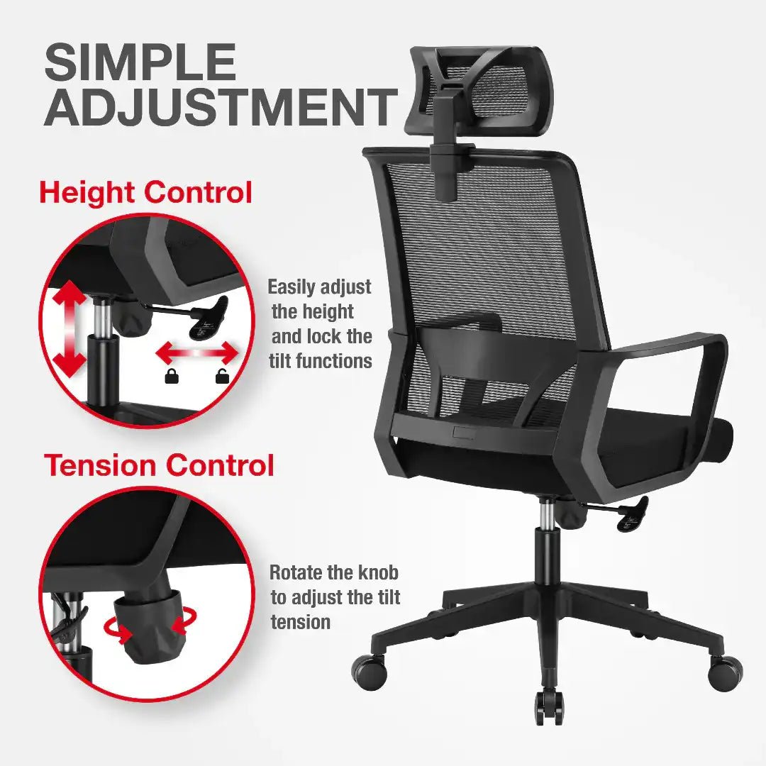 Cambridge Plus Office Chair - Black - Price Crash Furniture