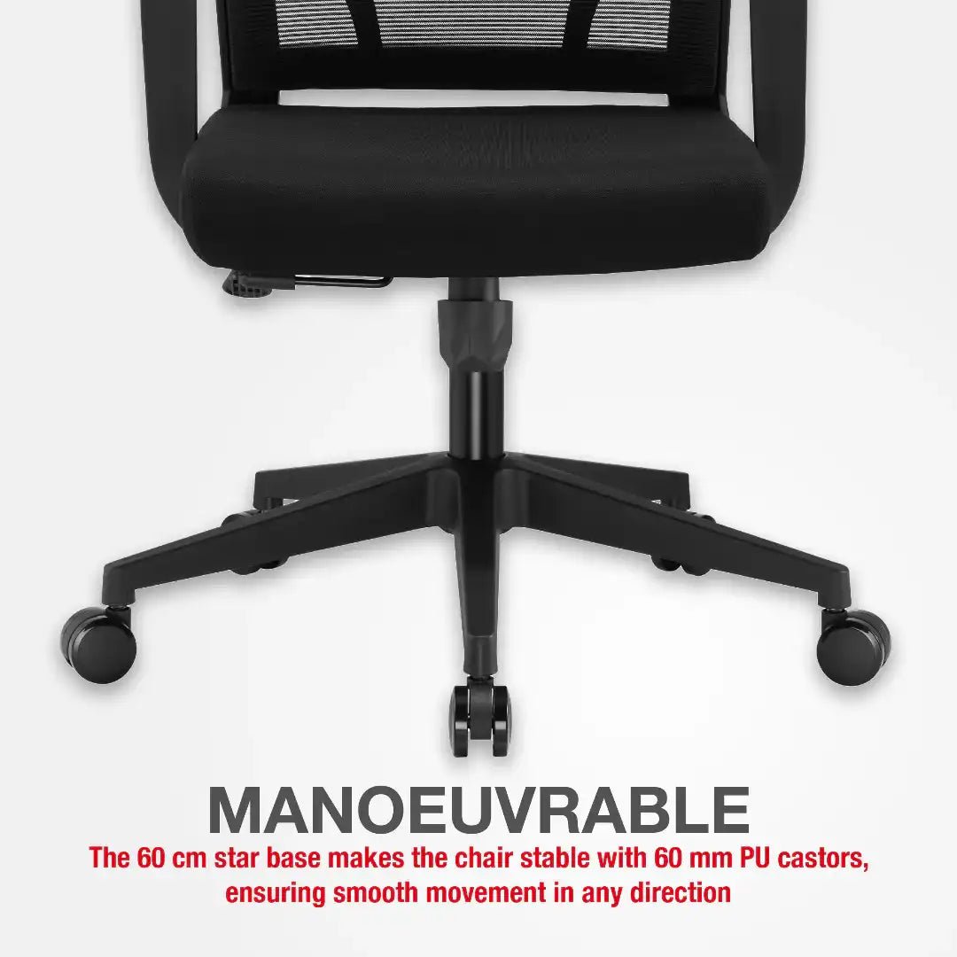Cambridge Plus Office Chair - Black - Price Crash Furniture