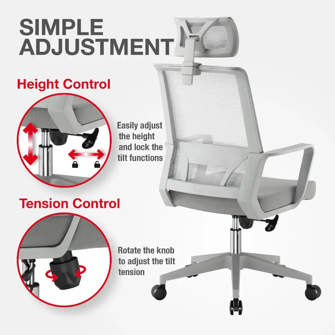 Cambridge Plus Office Chair - Grey - Price Crash Furniture