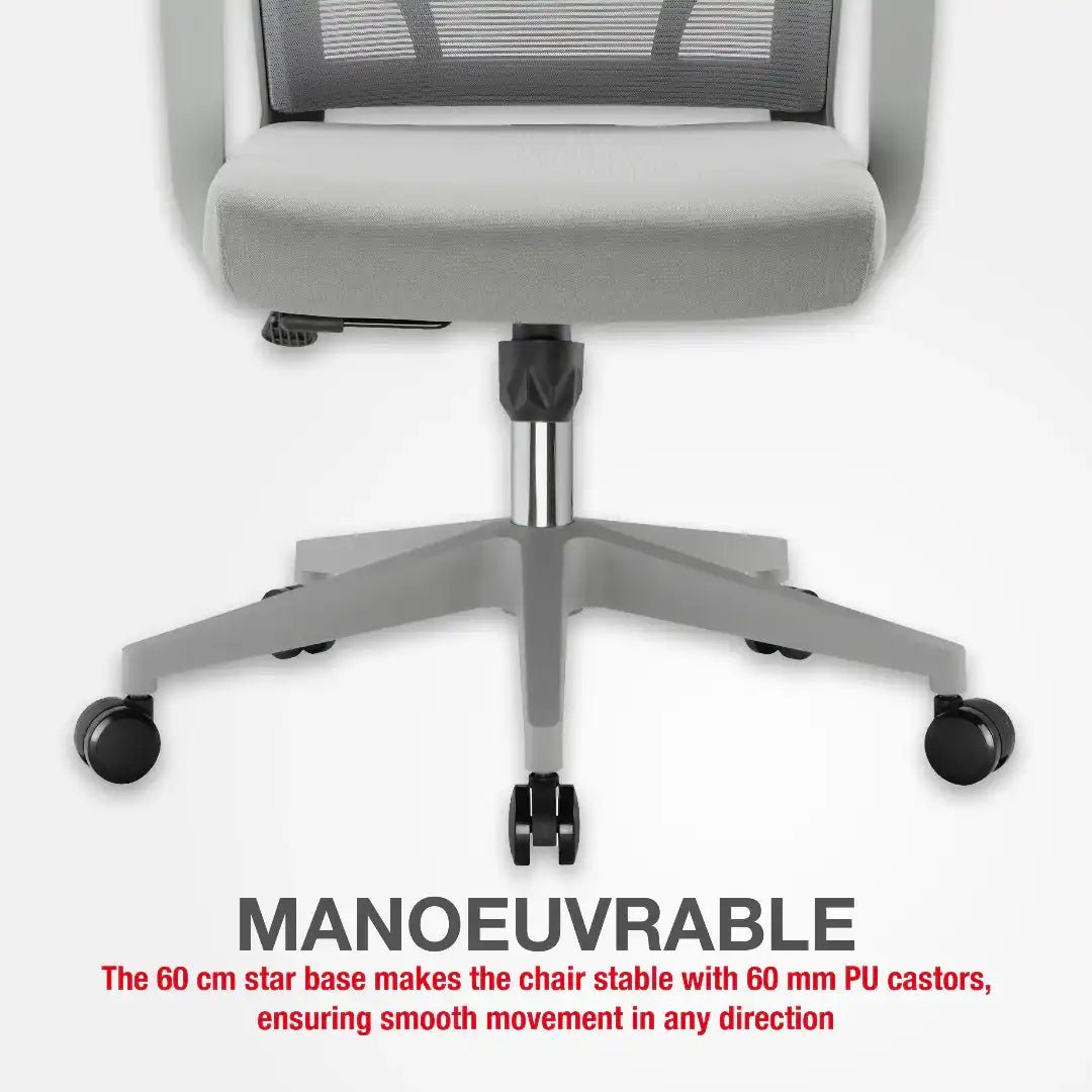 Cambridge Plus Office Chair - Grey - Price Crash Furniture