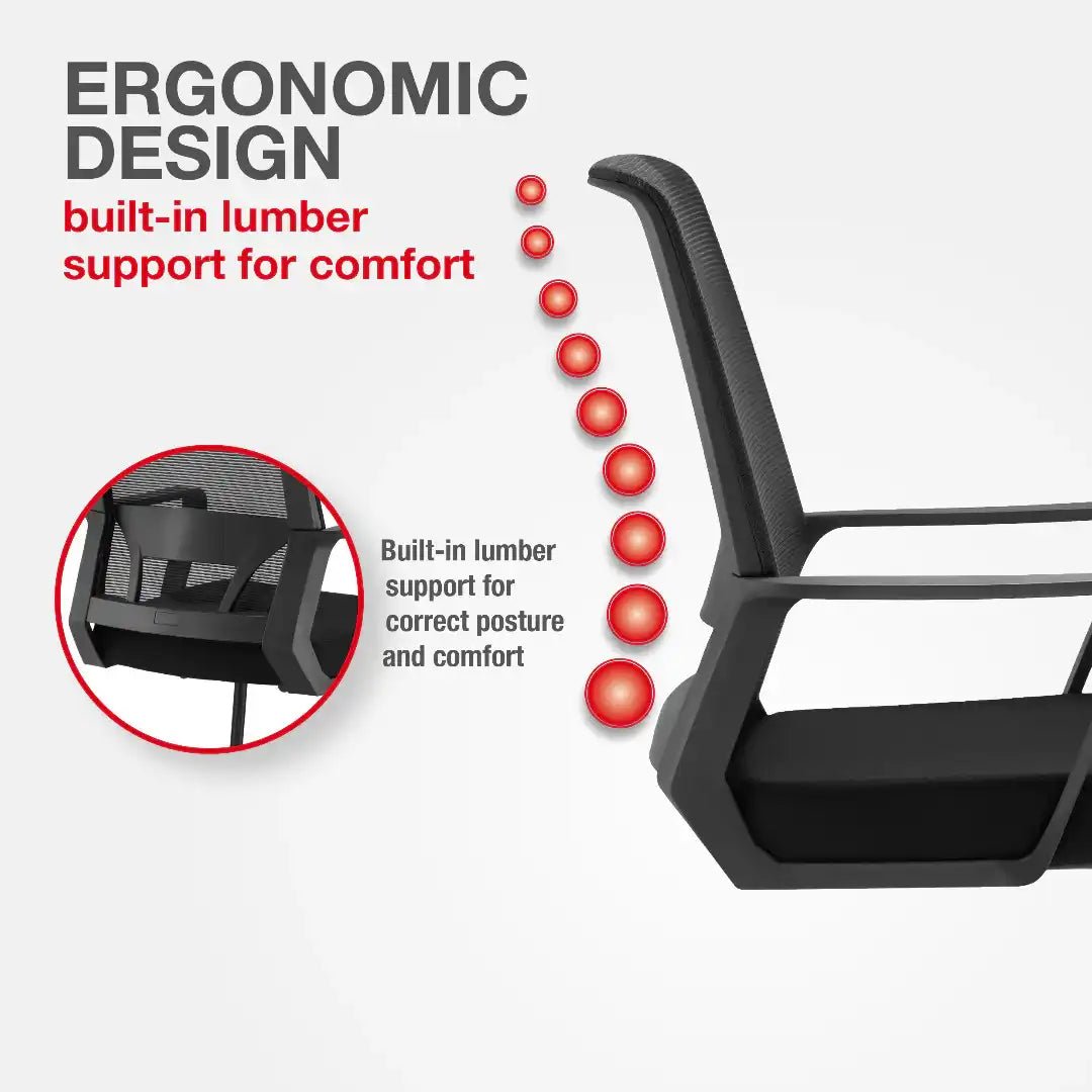 Cambridge Visitor Office Chair, Black (pair) - Price Crash Furniture