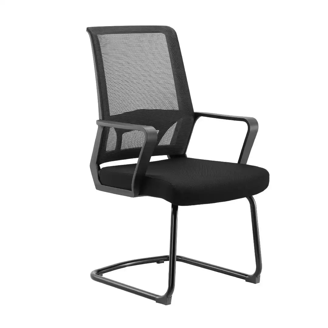 Cambridge Visitor Office Chair, Black (pair) - Price Crash Furniture