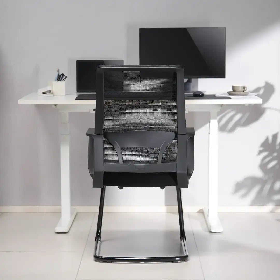 Cambridge Visitor Office Chair, Black (pair) - Price Crash Furniture