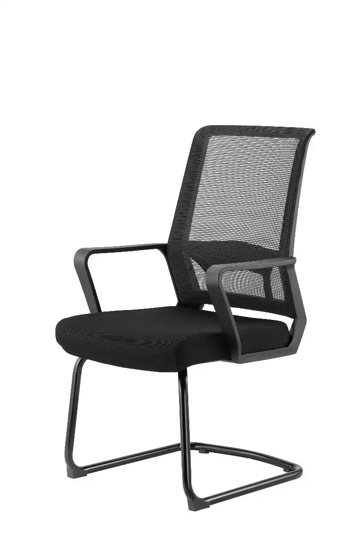 Cambridge Visitor Office Chair, Black (pair) - Price Crash Furniture