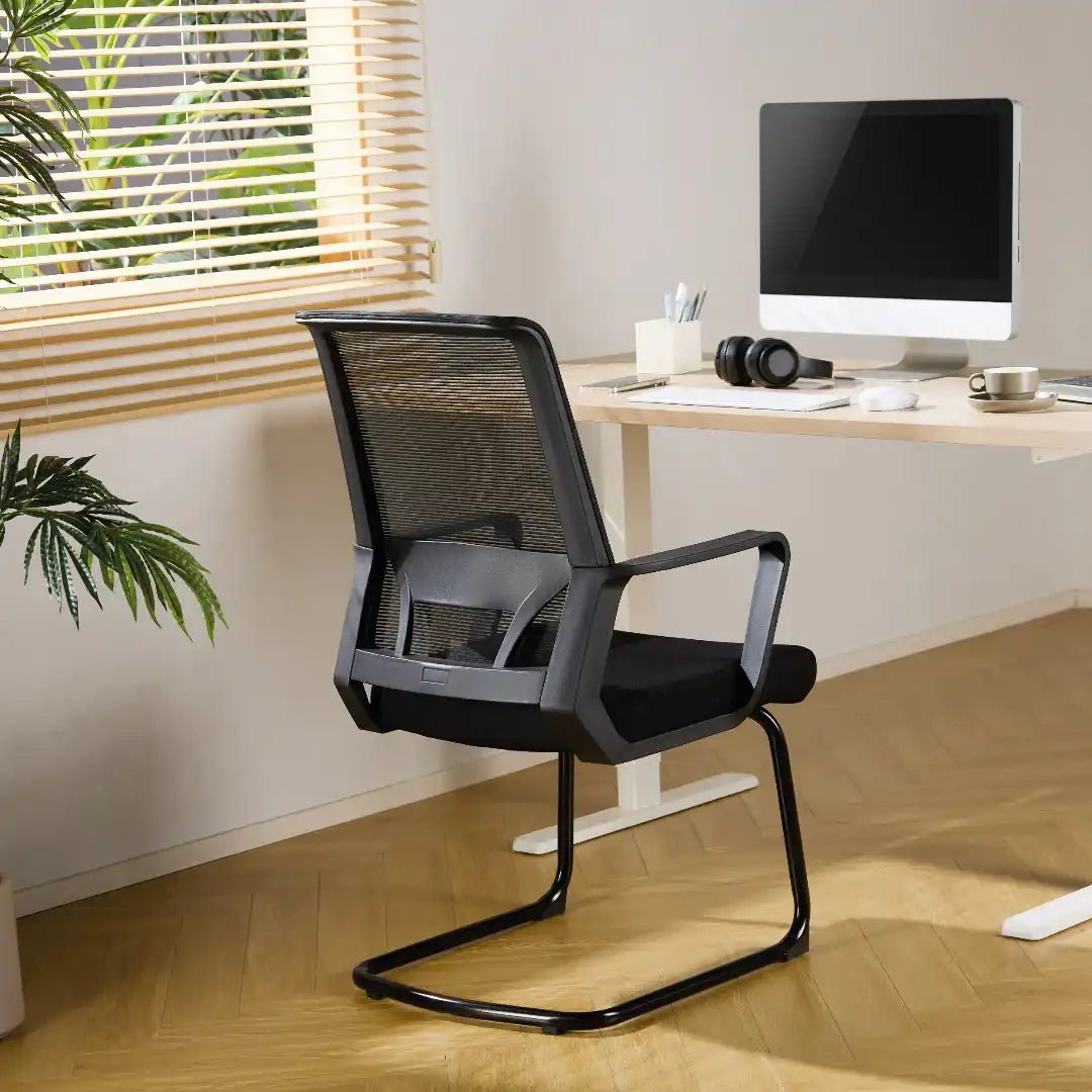 Cambridge Visitor Office Chair, Black (pair) - Price Crash Furniture