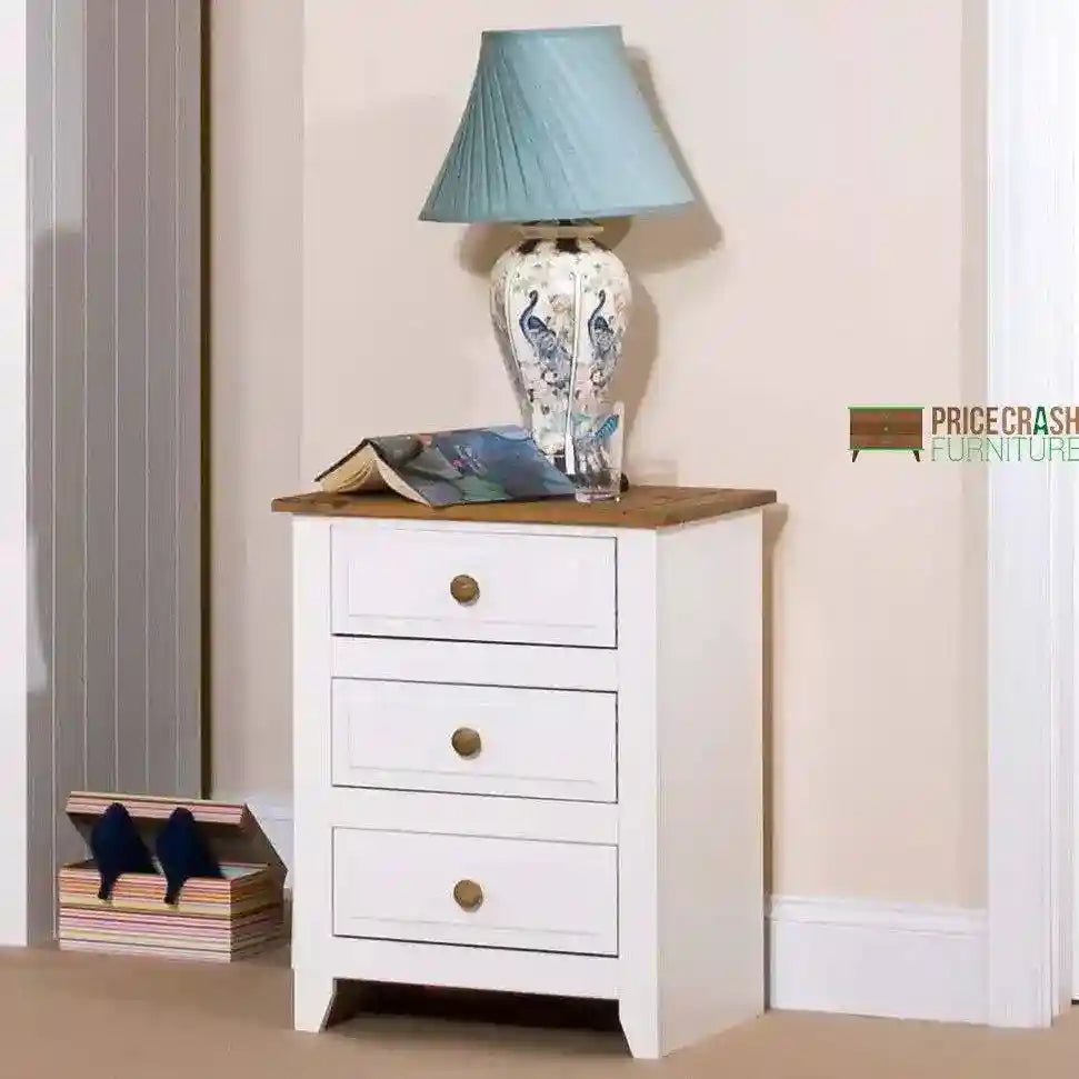 Capri 3 Drawer Bedside Cabinet