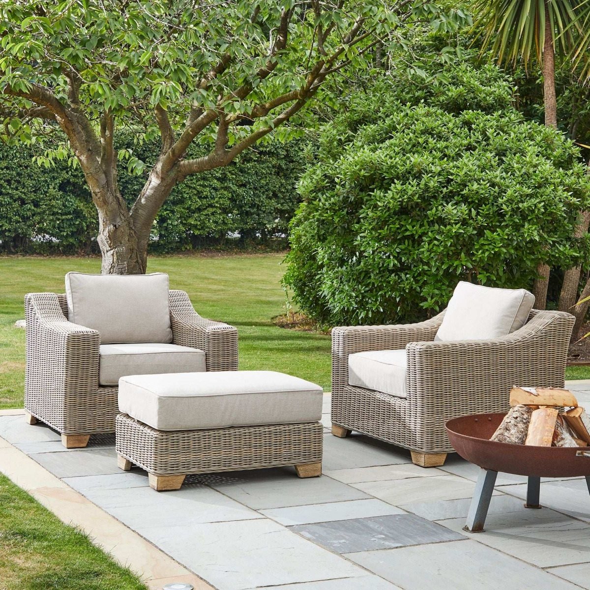 Capri Collection Outdoor Foot Stool - Price Crash Furniture