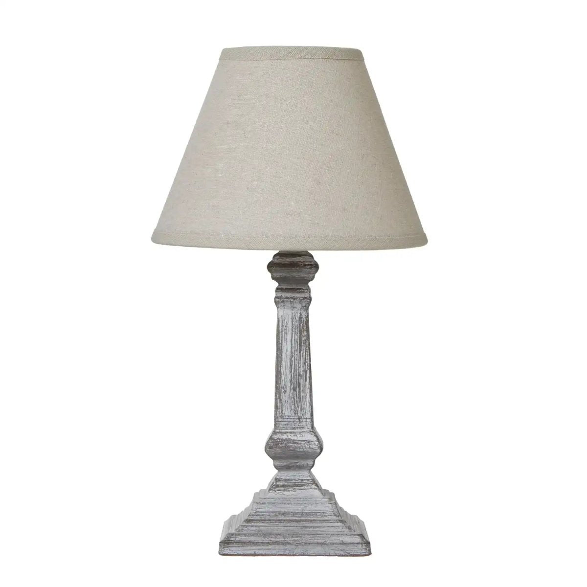 Capsa Column Table Lamp With Linen Shade - Price Crash Furniture