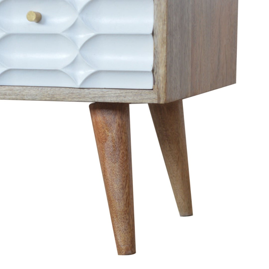 Capsule White Carved Media Unit - Price Crash Furniture