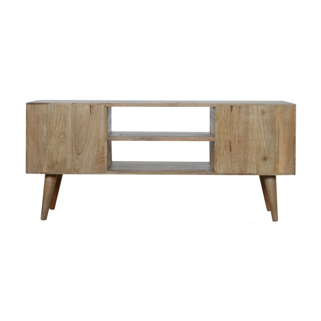 Capsule White Carved Media Unit - Price Crash Furniture