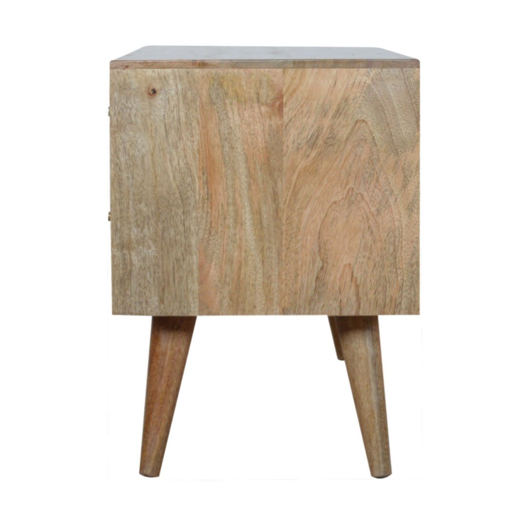 Capsule White Carved Media Unit - Price Crash Furniture