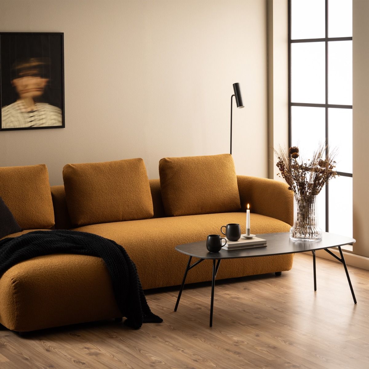 Caracas Ceramic Coffee Table In Black - Price Crash Furniture