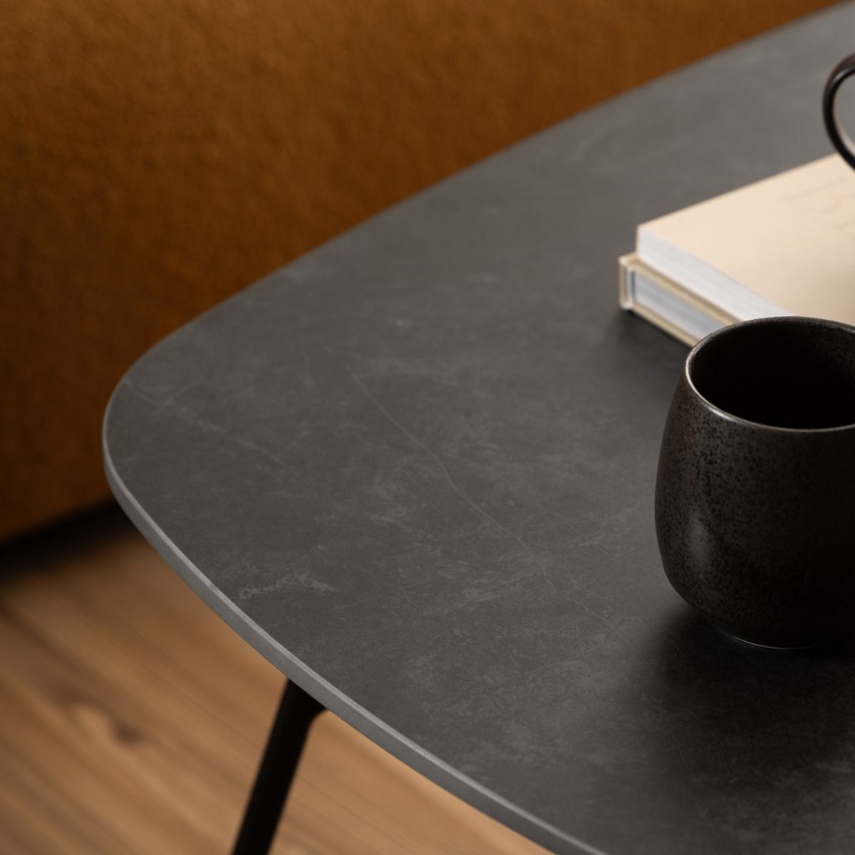 Caracas Ceramic Coffee Table In Black - Price Crash Furniture