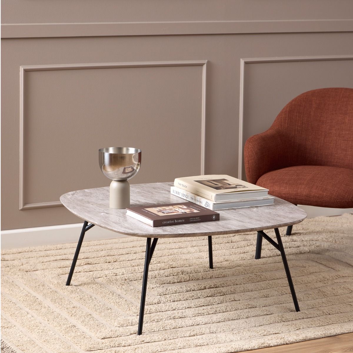 Caracas Coffee Table With Grey Marble Effect - Price Crash Furniture