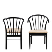 Cassandra Black Dining Chair With Armrest - Set Of 2 - Price Crash Furniture