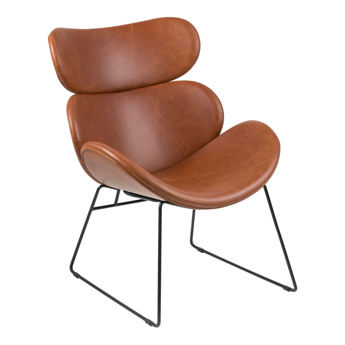 Cazar Lounge Accent Chair In Brown - Price Crash Furniture