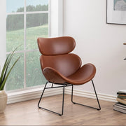Cazar Lounge Accent Chair In Brown - Price Crash Furniture