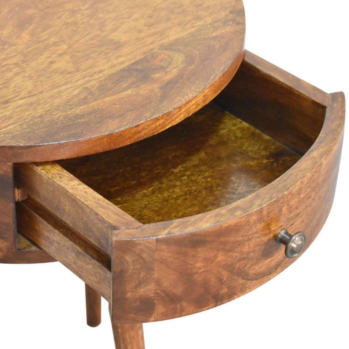 Chestnut Semi Circle Bedside by Artisan Furniture - Price Crash Furniture