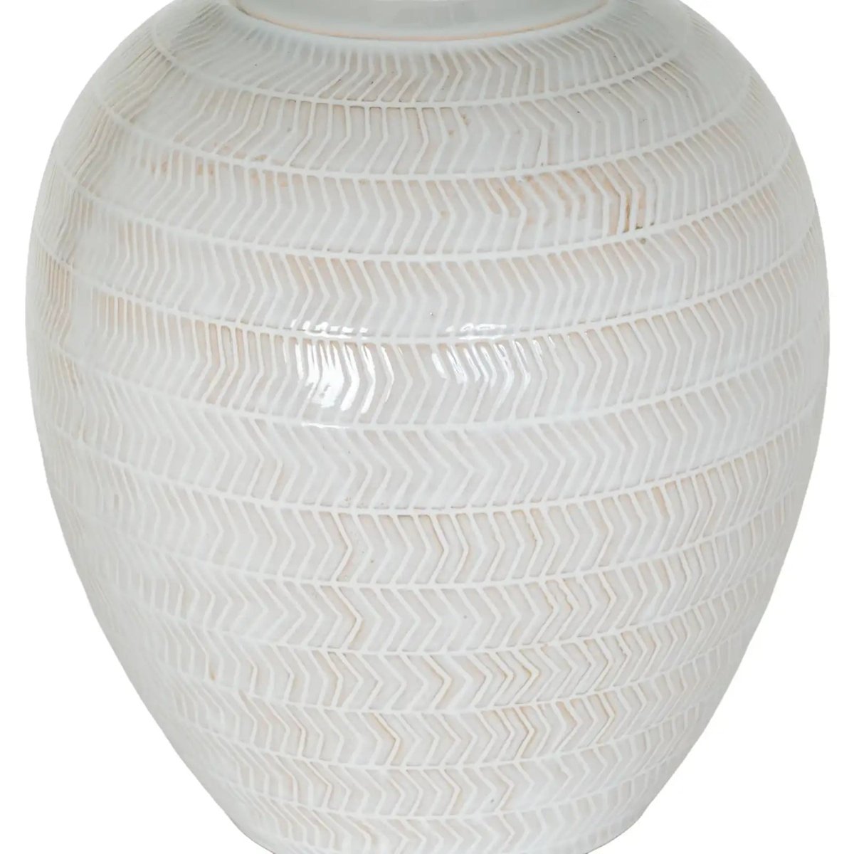 Chevronne Ceramic Table Lamp With Linen Shade - Price Crash Furniture