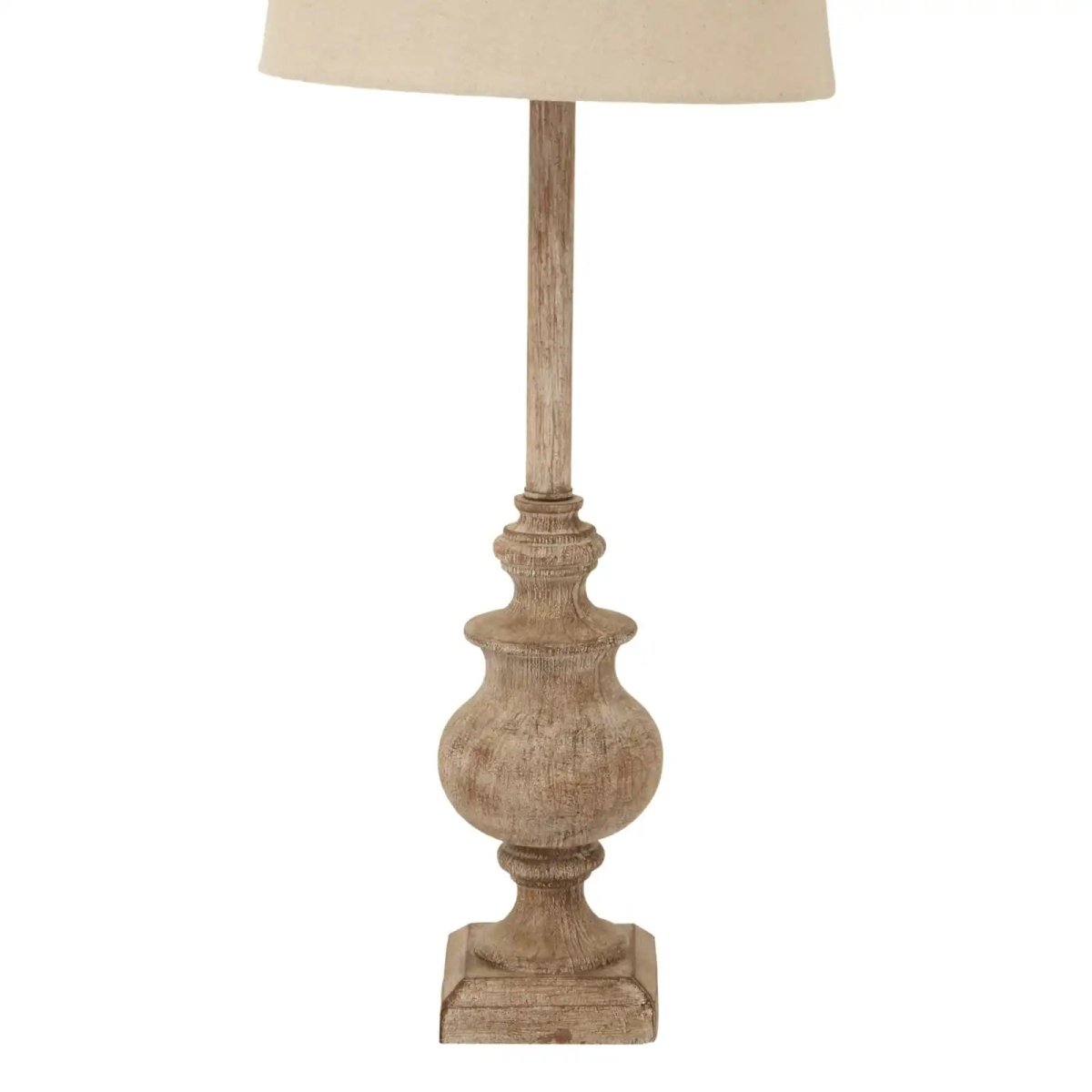 Chiaro Candlestick Table Lamp With Linen Shade - Price Crash Furniture