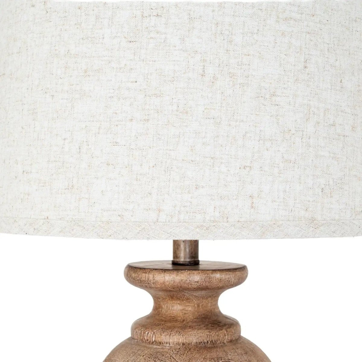 Clarion Table Lamp With Edged Linen Shade - Price Crash Furniture