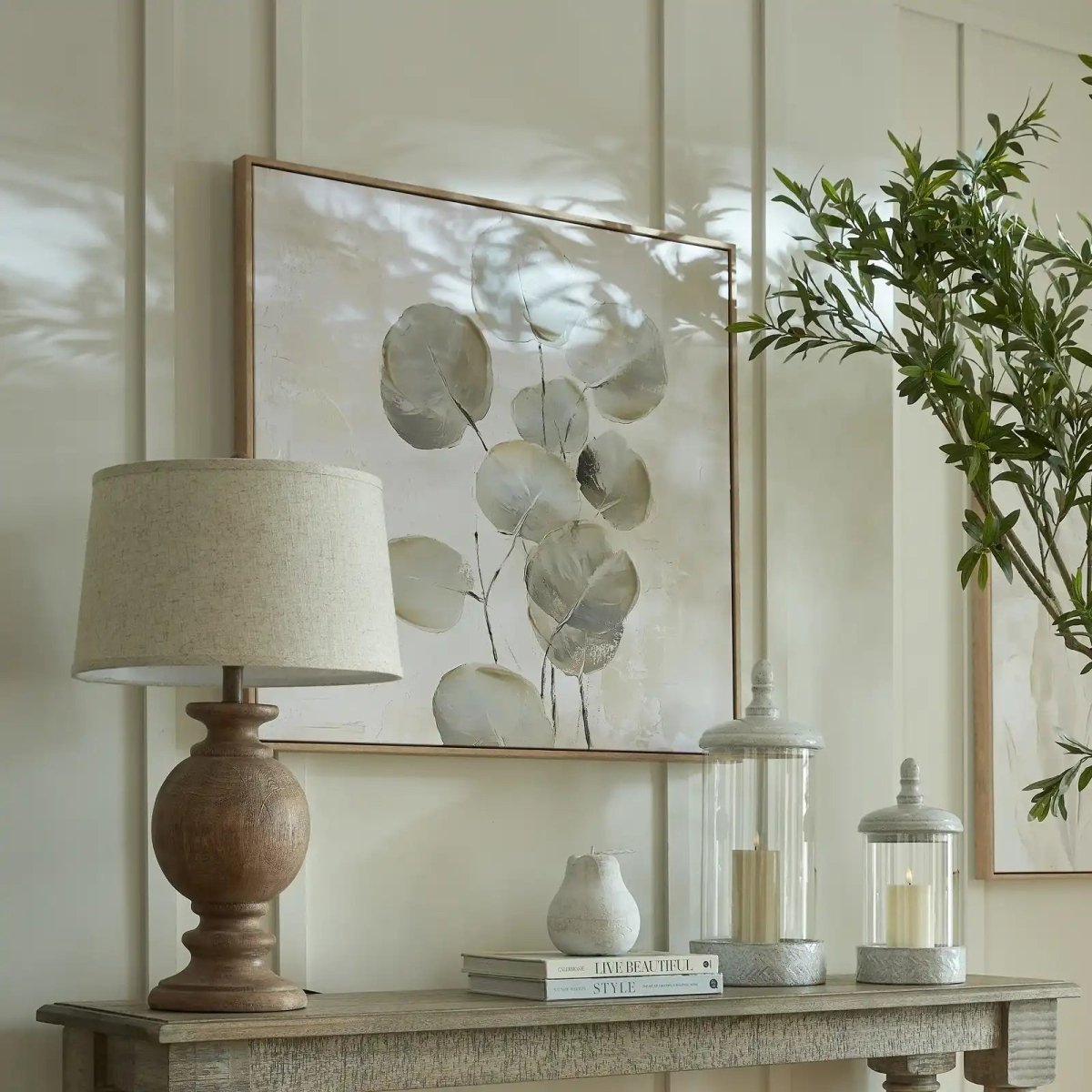 Clarion Table Lamp With Edged Linen Shade - Price Crash Furniture