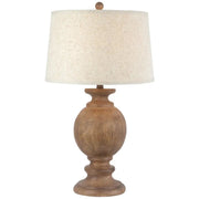 Clarion Table Lamp With Edged Linen Shade - Price Crash Furniture