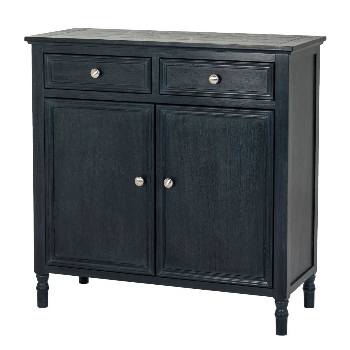 Contour Collection 2 Drawer 2 Door Sideboard Unit in Black - Price Crash Furniture