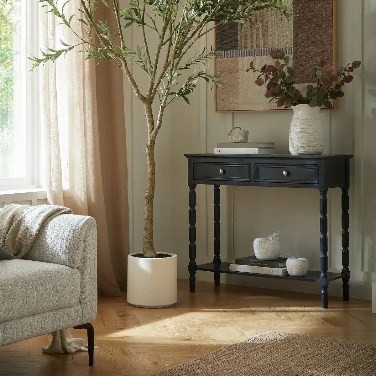 Contour Collection 2 Drawer Hallway Console Table - Price Crash Furniture
