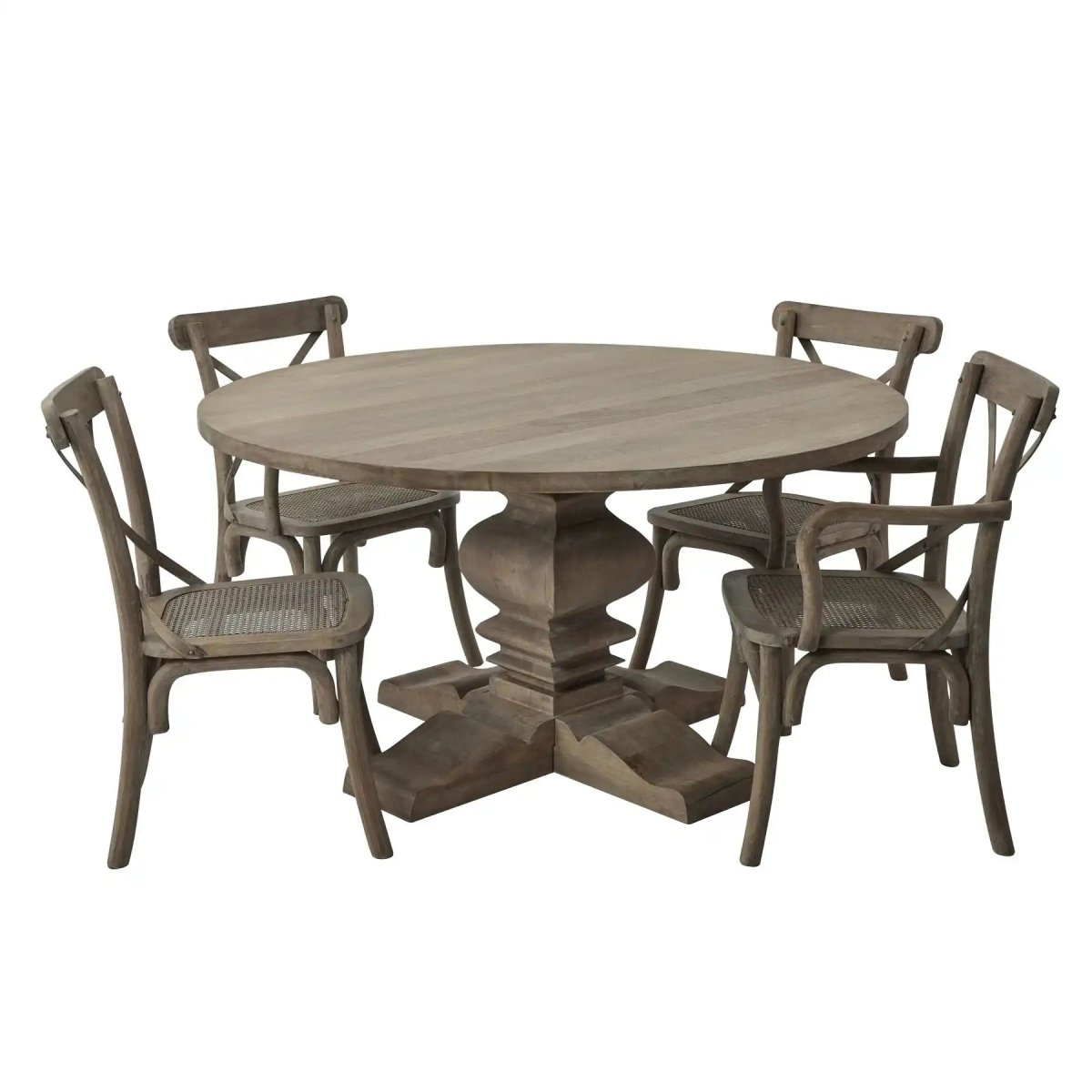 Copgrove Collection 150cm Round Pedestal Dining Table - Price Crash Furniture