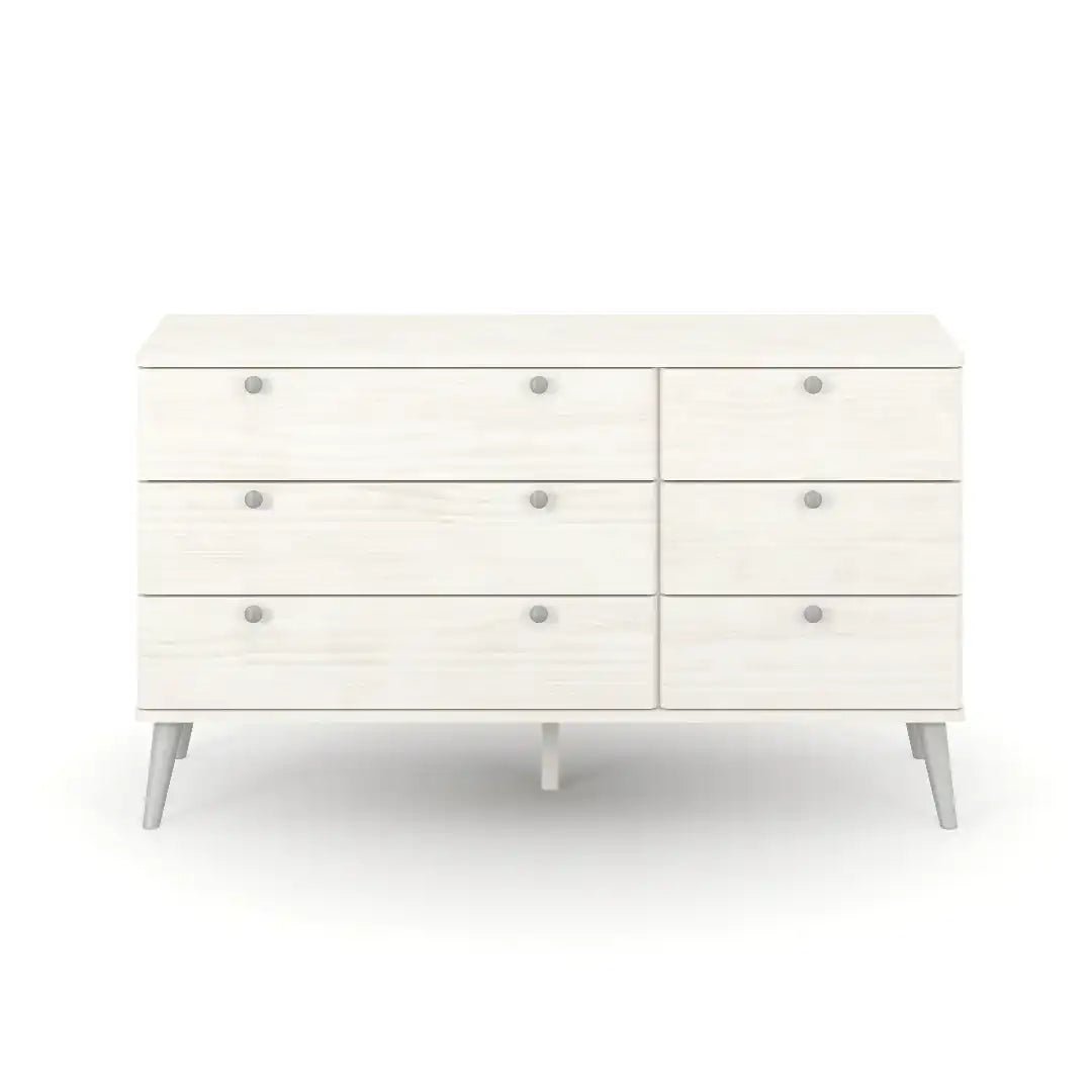 Core Augusta Curve 3+3 drawer wide chest - Price Crash Furniture