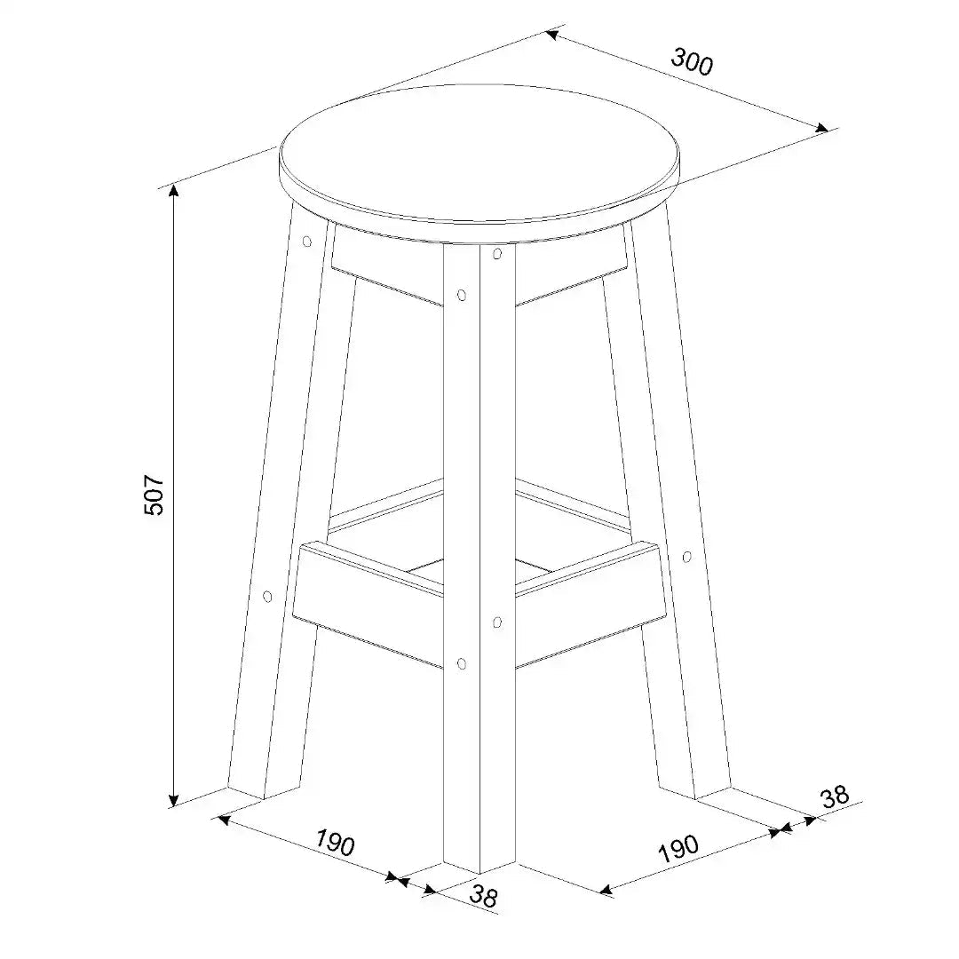 Core Corona White low round breakfast stools (pair) - Price Crash Furniture