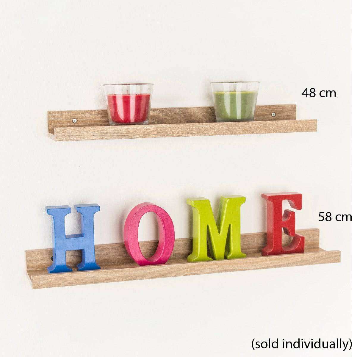 Core Dura Foiled Oak 58cm Display Wall Shelf - Price Crash Furniture