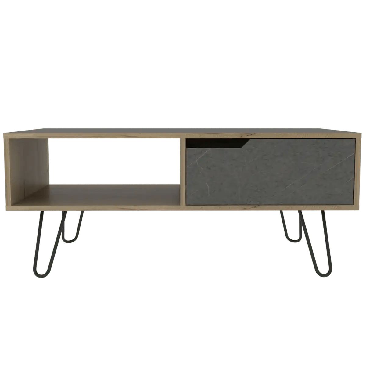 Core Manhattan 1 Drawer Bleached Pine Coffee Table - Price Crash Furniture