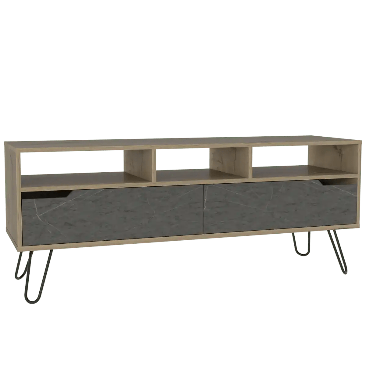 Core Manhattan 2 Drawer Bleached Pine TV Stand - Price Crash Furniture